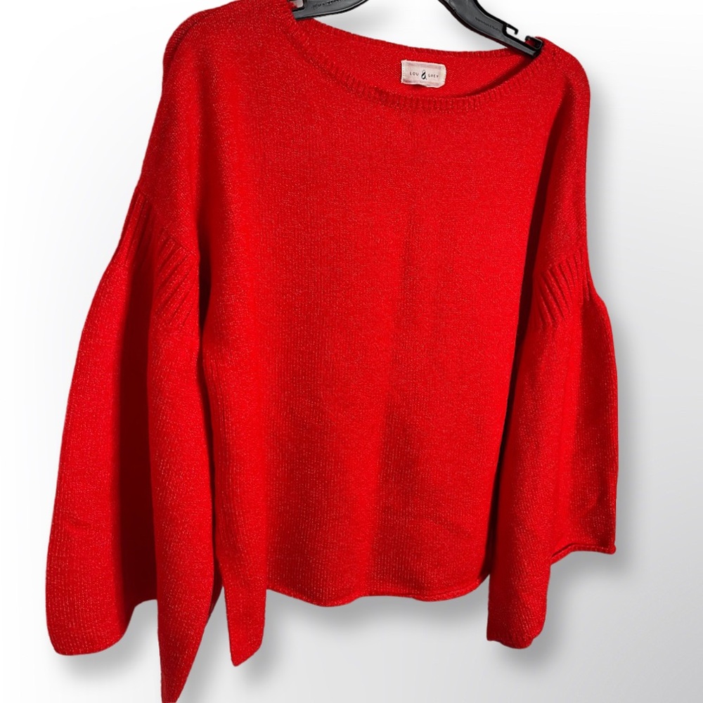 Lou & Grey Blood Orange Sweater with Bell Sleeves
